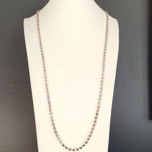 Elegant long single strand cz necklace (or belt)